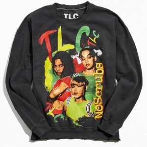 TLC Distressed Pigment Dyed Crew Neck Sweatshirt NWT*